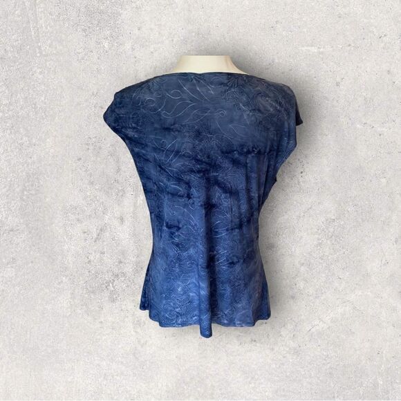 Dressbarn Sleeveless Blue Sequin Top Size Petite Medium - Picture 4 of 5